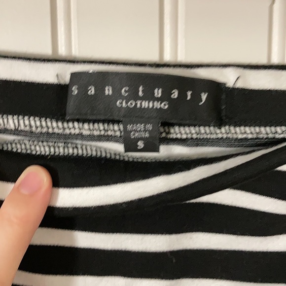 LIKE NEW Sanctuary Fitted Striped Midi Skirt (S) - Picture 3 of 4